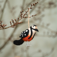 bonte specht wolvilt